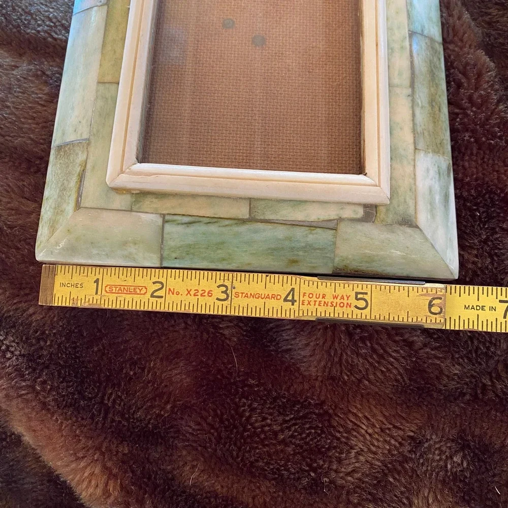 Green-Tinted Bone 6-1/2” x‎ 8-1/2” Wooden Picture Frame